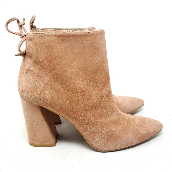 Stuart Weitzman Grandiose Blush Pink Suede Boots - Picture 4 of 12